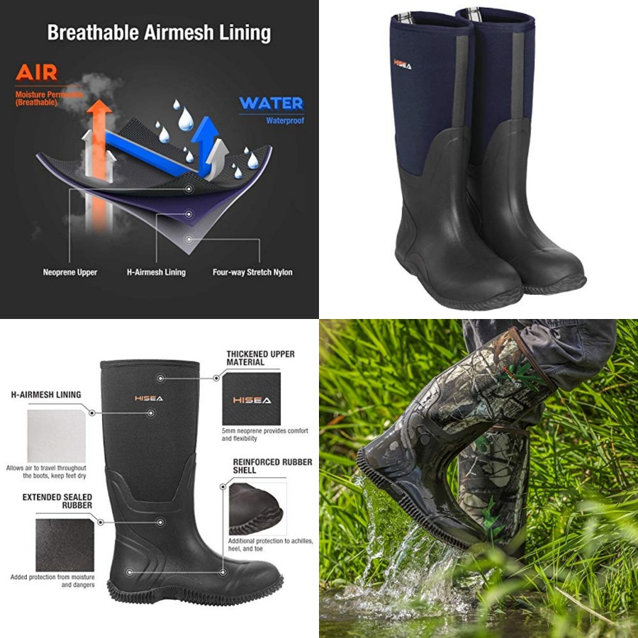 Hunting Outdoor Boots - Botas de Chuva Masculinas HISEA, Botas