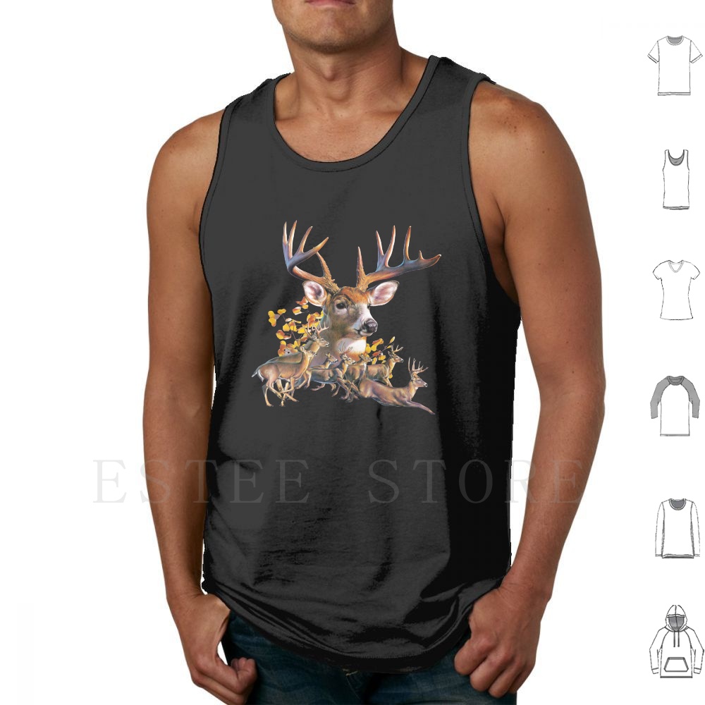 Wildman Hunting & Outdoor Reviews - Colete Regata com Estampa de Cervos,