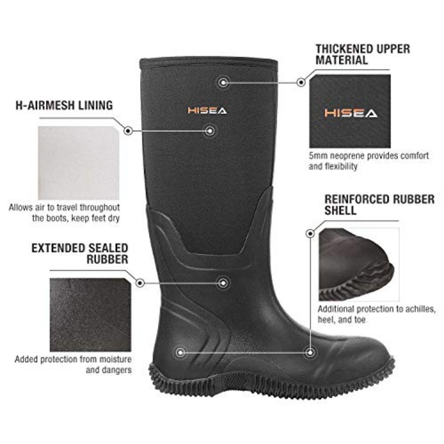 Botas de Chuva Masculinas HISE - Hunting Outdoor Boots avaliação e preço