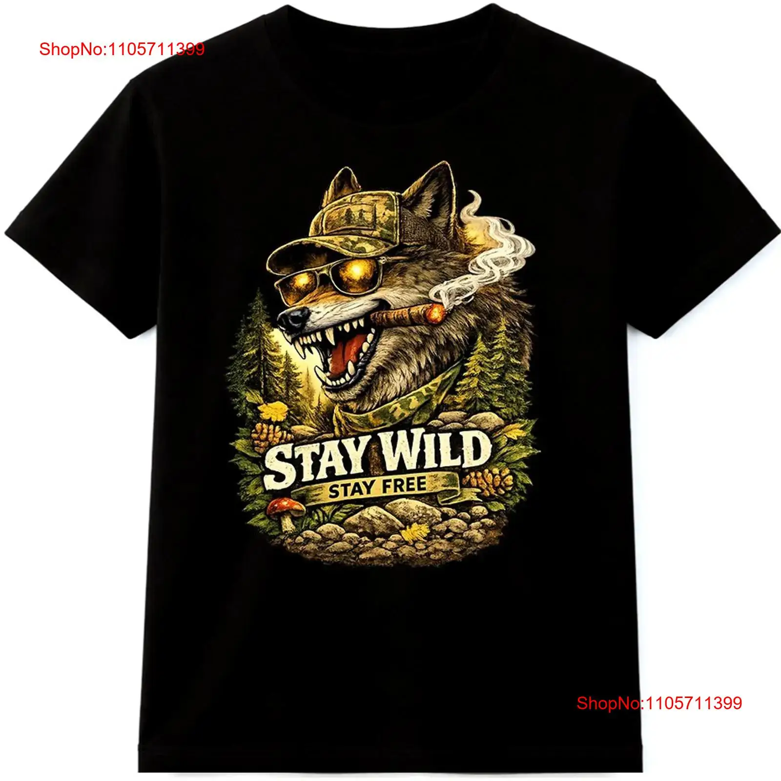 Camiseta Wolf Stay Wild Free p - Wildman Hunting & Outdoor Reviews avaliação e preço